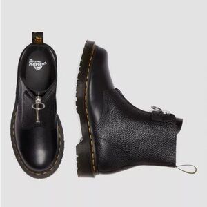 Dr. Martens 1460 Silhouette Front Zip Milled Nappa Leather Boots